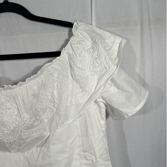 NWT $70 Lauren RALPH‎ LAUREN [ XL ] Beaded Embroidered Off Shoulder Blouse - Picture 12 of 15